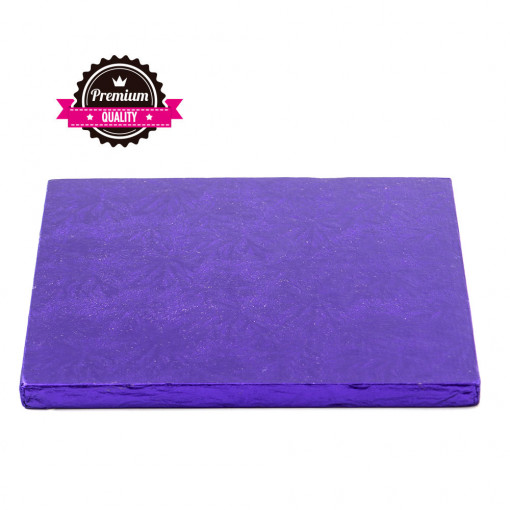 Square Cake Platter Purple, 40 x 40 x H 1.2 cm
