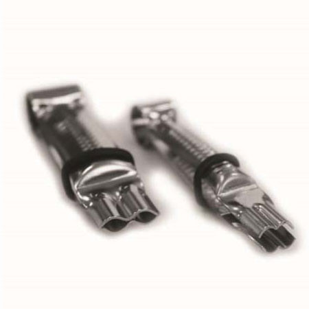 *Stainless Stainless Steel Open-Eyed Straight Edges, 2 Sizes, Set of 2 Pieces - Img 1