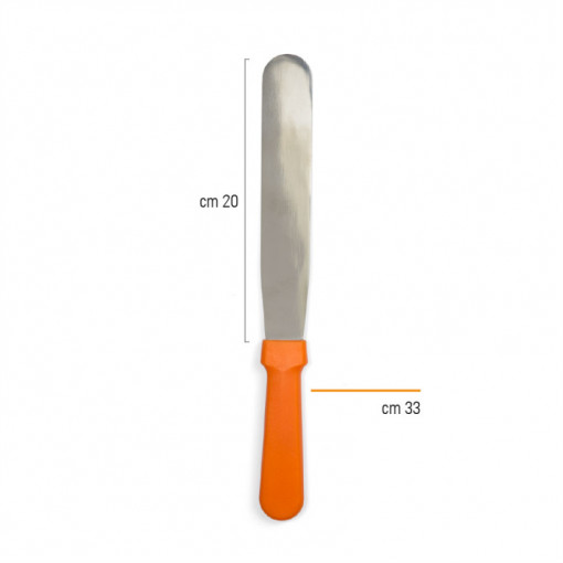 Stainless Steel Levelling Spatula with Plastic Handle, Blade L 20 x 3.6 cm