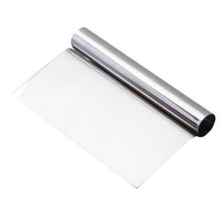 Stainless steel scraper with round handle, W 17.5 x H 10.5 cm
