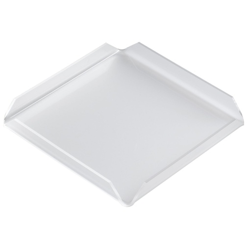 Straight Edged Tray, Satin Plexiglas, 17 x 17 x H 2 cm