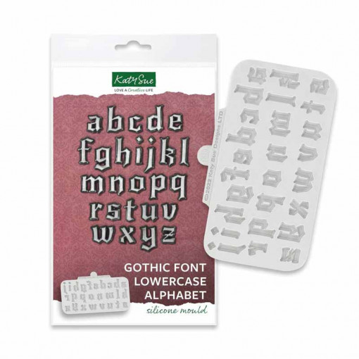 Szilikon forma Alphabet gótikus stílus, h 2,2 cm