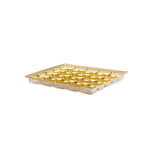 Tavita Expunere Desert Aurie, 25 cavitati, 30.5 x 30.5 x H 3.1 cm, Set 320 buc - Img 1