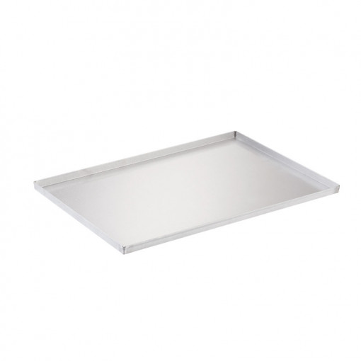Tray Aluminium Tray - 4 Edges, 60 x 40 x H 2 cm, Hammered