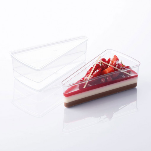 Triangle Glasses - Cake Slice 160 ml, 13.5 x 6.9 x H 4.2 cm, Set 100 pcs