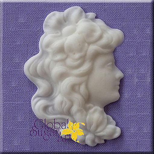 * Силиконова табла с цвете за жени, 5,1 x 3,5 cm