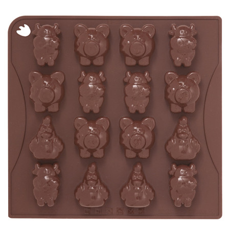 Силиконова форма за твърд шоколад Chocoice, 16 кухини