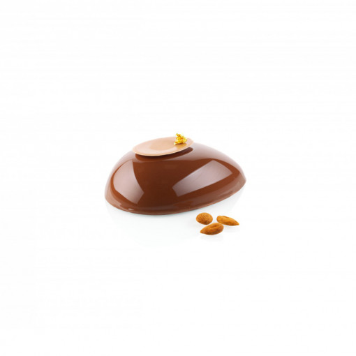 Силиконова форма за торта 3D Half Egg, 14,5 x 10,2 x H 4,6 cm, 2 кухини, 385 ml