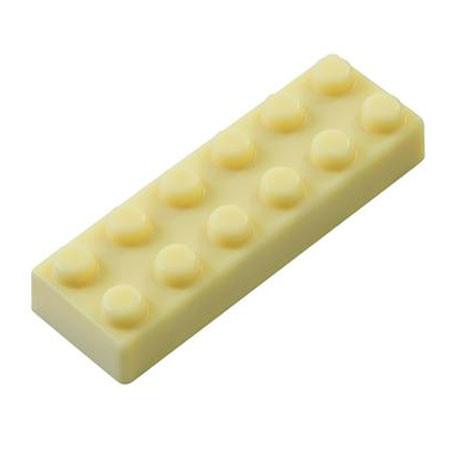 Снек шоколад 8,1 x 2,7 x H 1,5 cm - Поликарбонатна форма за Лего, 12 кухини