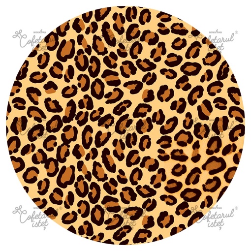 Форма за гофрети с печат Модел 1, Leopard Ø 20 - Istet Confectioner
