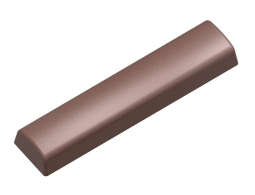 Шоколадова закуска 20 x 4,6 x H 2,3 cm, нуга Поликарбонатна форма, 2 кухини, 211,85 gr