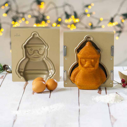 3D модел на Дядо Коледа, 15,5 x 8 x H 20 cm, алуминий с незалепващо покритие