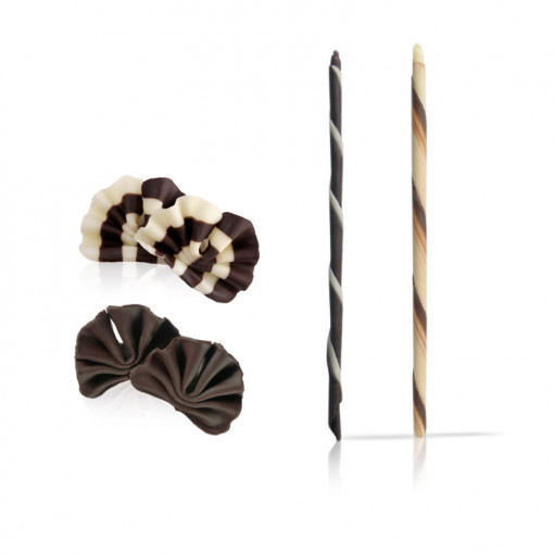 Assorted Chocolate Decorations Fans, Double Cups, 260 gr, 90 pcs