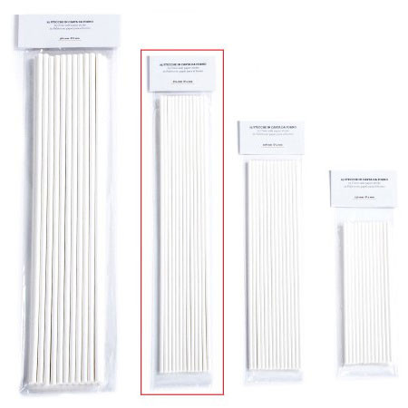 Betisoare Hartie Termorezistenta LolliPops / CakePops, Ø 0.4 x L 30.4 cm, Set 25 Buc