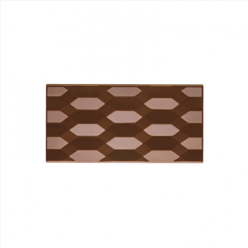 Csokoládétáblák 15,4 x 7,7 x H 1 cm - Hexa Vallée polikarbonát forma, 3 üreggel