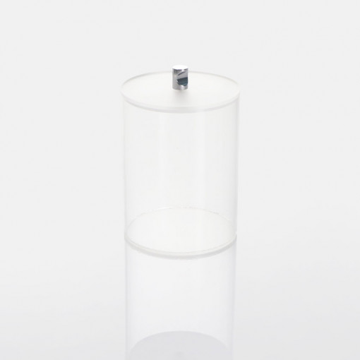 Cutie Multiuz cu Capac Detasabil, Plexiglas Transparent, ¿ 12 x H 15 cm