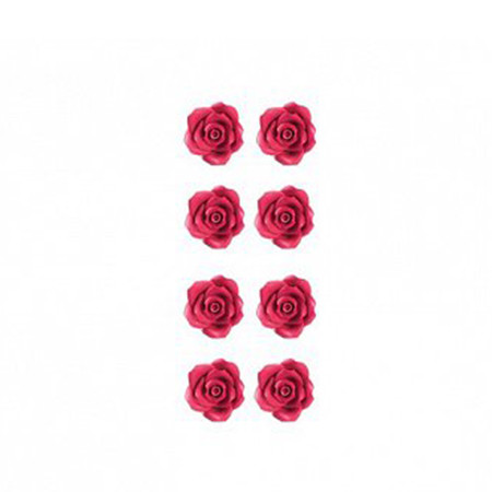Decor Sugar - Fuchsia Roses - Fuchsia Roses R 2cm, 56 pieces