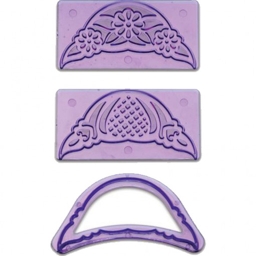 Lace 10 x 5 cm - Cutter with 2 Plastic Markers, Set of 3 pcs