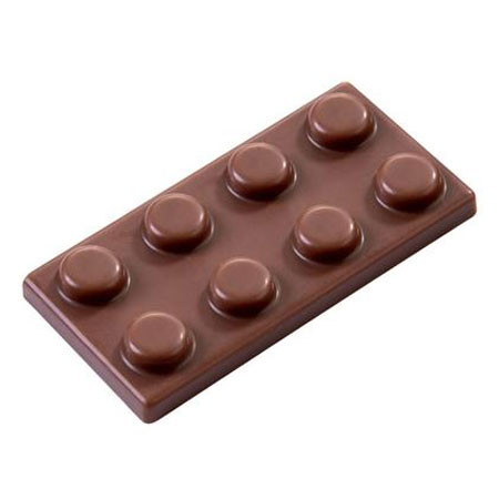 Napolitain Chocolate 4,5 x 2,3 x H 0,6 cm - Поликарбонатна форма за Лего, 20 кухини
