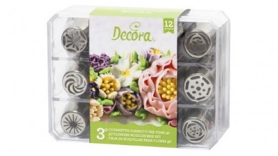 Orosz körmök 3D virágok - 3. modell, 12 db