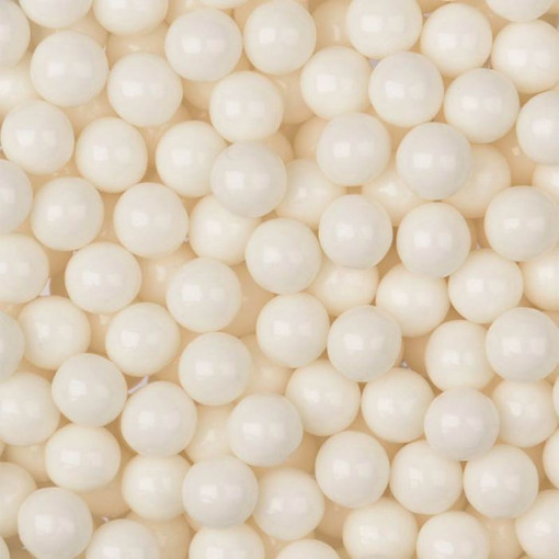 Pear Pearly White Sugar Pearls Ø 9 mm, 1 Kg