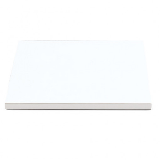 Platou Tort Patrat Alb Satinat, 40 x 40 x H 1.2 cm