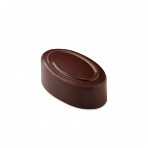Polikarbonát forma Artisanal Range 21 csokoládé praliné csokoládé ovális, 3.7 x 2.1 x H 1.4 cm, 10 gr, 10 gr.