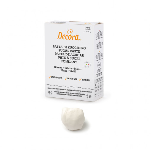 Premium White Sugar Paste, Coating and Decorations without E171, 700 gr Pack 700 gr