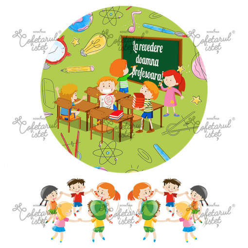 Printed Sugar Paste Celebrations - End of School Year Model 10, Ø 20 cm and 2 Decorations, A4 - Confectionary Istet