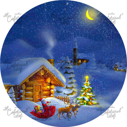 Printed Sugar Paste Christmas Model 1, Ø 20 - Confectioner Istet