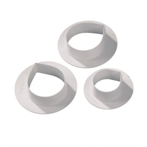 Rose Petals - Plastic Cutters Ø 3.2 - 4.7 cm, Set of 3 pcs