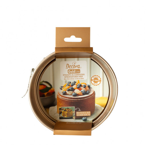 Round Round Tray with Straight Edges and Removable Base, Ø 21.5 x 10 cm, Non-stick Aluminium