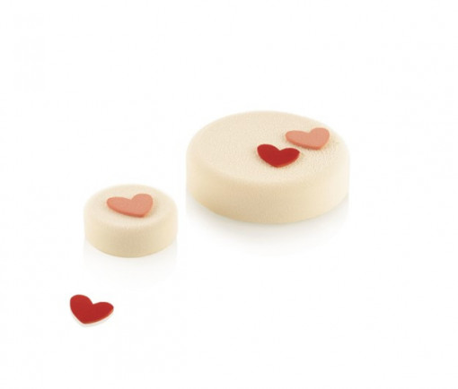 Sablon Silicone Heart - 30 decorations 3.1 x 3.1 x H 0.2 cm