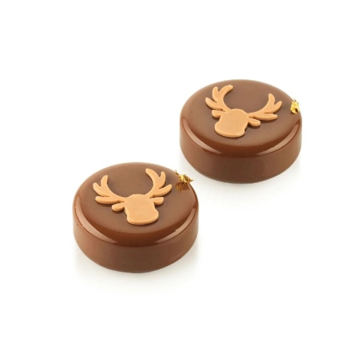Sablon Silicone Rudolph - 24 decorations 4 x 4 x H 0.2 cm