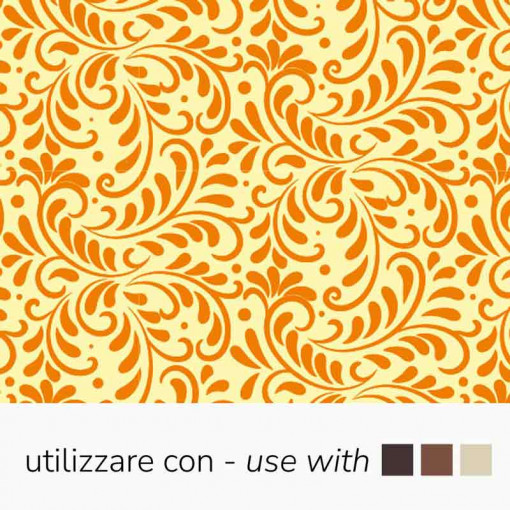 Set of 30 Transfer Sheets Chocolate Yellow Leaves, 34 x 26.5 cm