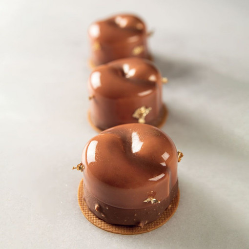 Silicon Yoga mould, Single-portion Ø 6 x h 4.2 cm, 102 ml, 20 cavities