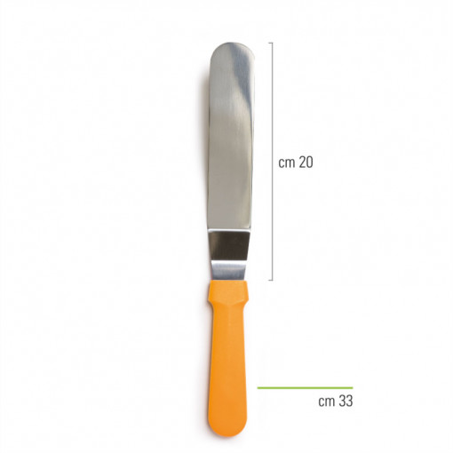 Spatula Nivelare Unghiulara din Inox, Lama L 20 x 3.6 cm