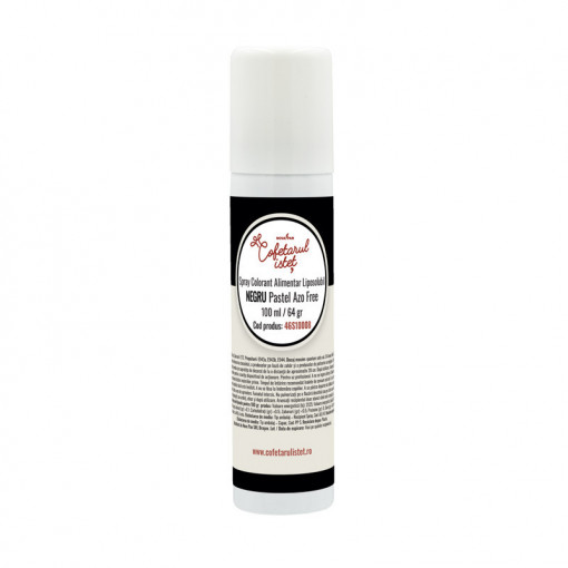 SPRAY Pastel Black Pastel - мастноразтворим хранителен оцветител 100 ml, без азотни съединения