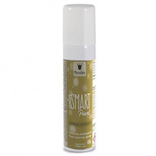 SPRAY Pearly Golden - Zsírban oldódó ételfesték E171 nélkül, 100 ml - Azo mentes