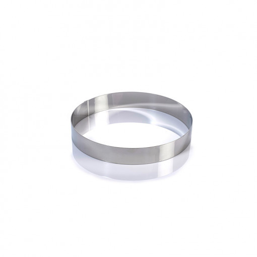 Stainless steel round Ø 24 x H 4 cm