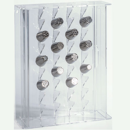 Suport Perete 32 Duiuri, Plexiglas Transparent, 39 x 31 x H 10 cm