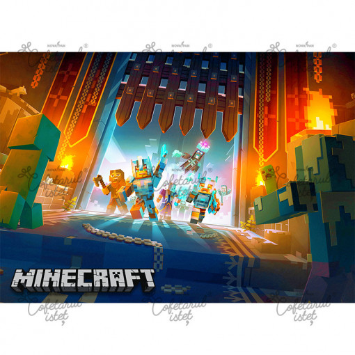 Захарна паста с принт Minecraft Model 1, A4 - Сладкарски изделия