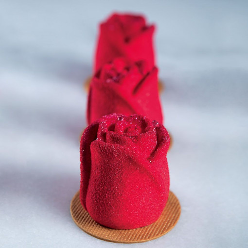 Силиконова форма за рози, еднопорционна, 5,6 x 5,4 x h 6,1 cm, 106 ml, 20 кухини