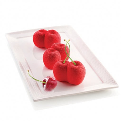 Силиконова форма Череша 7,5 x 5 x H 4,5 cm, 6 кухини x 105 ml
