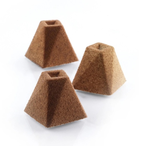 Силиконов калъп Mini Piramid Mignon 2,8 x 2,8 x H 2,5 cm, 77 кухини, 11 ml, (SQ046)