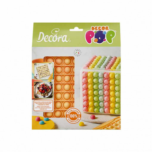 Силикон DecorPop Полусферична форма Ø 1,6 cm Квадрат 13,8 x 13,8 cm