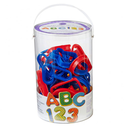 Alphabet, Digits and Symbols Ø 8 cm, Plastic, Set 50 pcs
