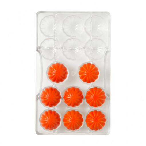 Armonia polikarbonát csokoládéforma Ø 3,3 x H 1,5 cm, 14 üreg, 20x12xH2cm
