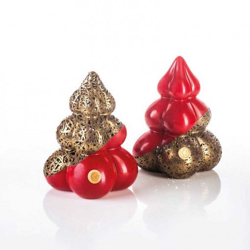 Brad Christmas Blob 3D Ø 15,5 x H 20 cm, комплект Matrite Plastic 2 броя Шоколад