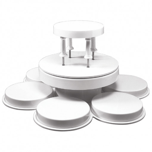 Cake / Buffet Stand Model Daisy, 8 Plates, Ø 90 x H 45 cm
